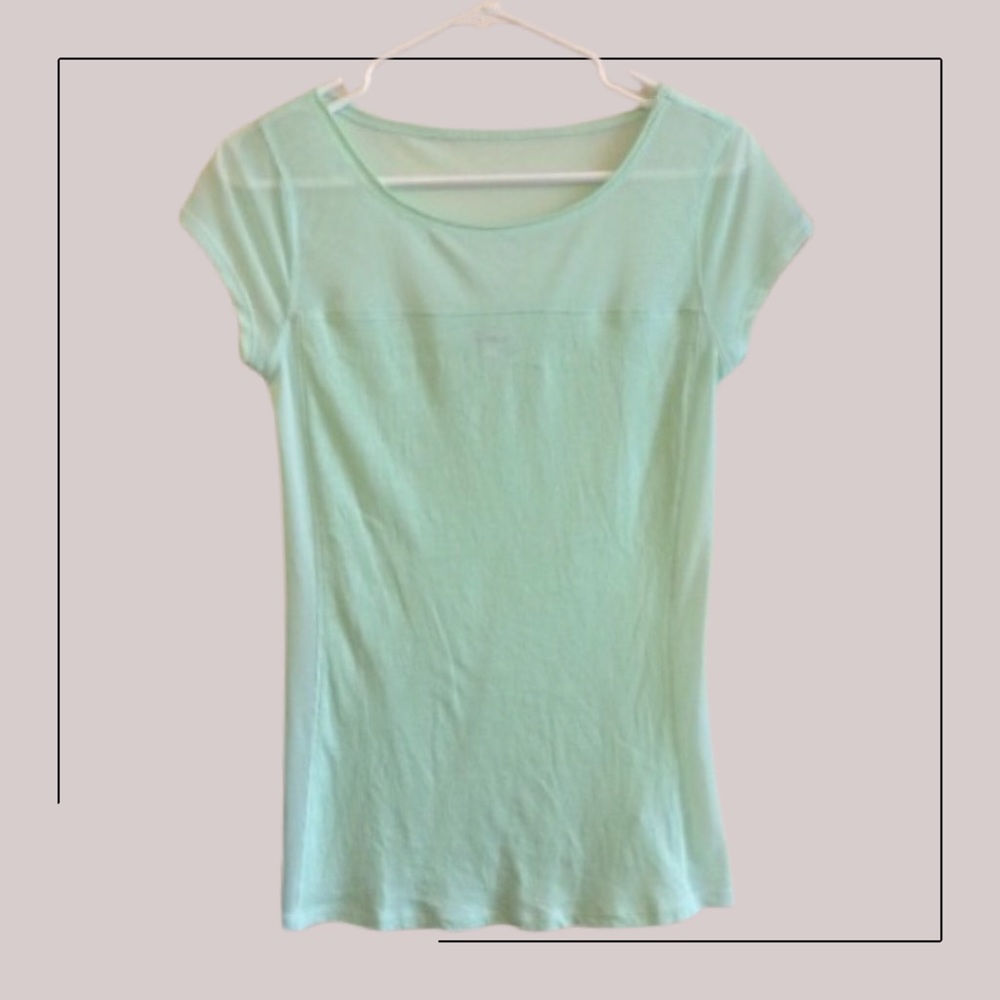 Express t-shirt w/ sheer netted detail